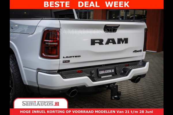 Dodge Ram 1500 1500 Limited Night H.O 540HP 706Nm | Massage + Full Option | De Meest Luxe en Volle Pick-Up in zijn Klasse | Comfortabele Dubbele Cabine met Royale 5 Zitplaatsen | BPM vrij | Nu Leverbaar uit Voorraad | Voorraad Nr 2298 - 7479