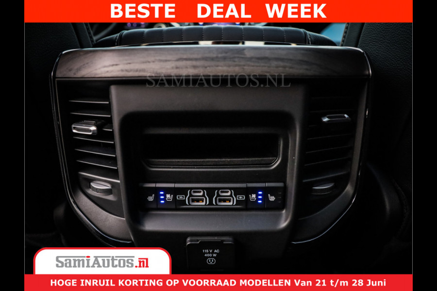Dodge Ram 1500 1500 Limited Night H.O 540HP 706Nm | Massage + Full Option | De Meest Luxe en Volle Pick-Up in zijn Klasse | Comfortabele Dubbele Cabine met Royale 5 Zitplaatsen | BPM vrij | Nu Leverbaar uit Voorraad | Voorraad Nr 2298 - 7479