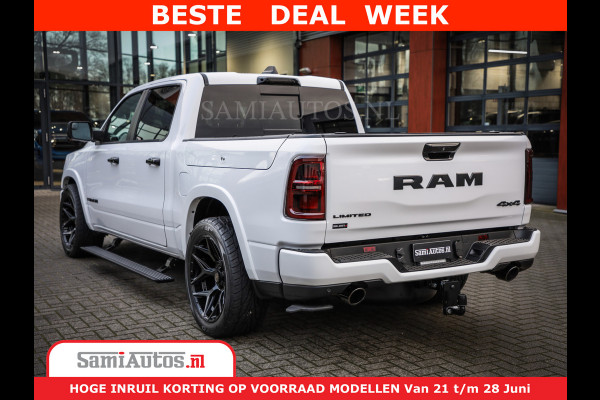 Dodge Ram 1500 1500 Limited Night H.O 540HP 706Nm | Massage + Full Option | De Meest Luxe en Volle Pick-Up in zijn Klasse | Comfortabele Dubbele Cabine met Royale 5 Zitplaatsen | BPM vrij | Nu Leverbaar uit Voorraad | Voorraad Nr 2298 - 7479