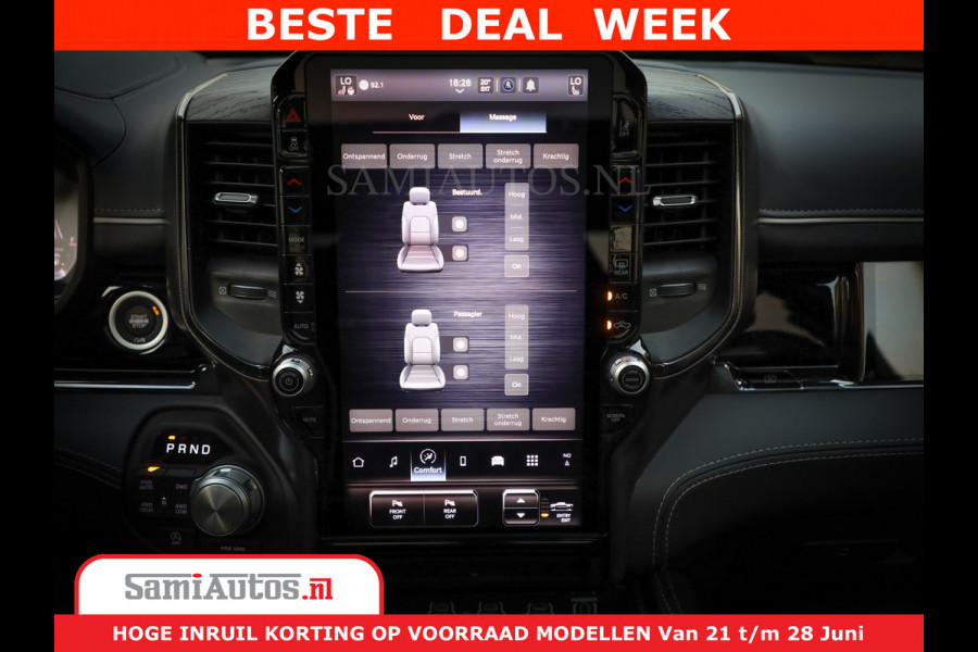 Dodge Ram 1500 1500 Limited Night H.O 540HP 706Nm | Massage + Full Option | De Meest Luxe en Volle Pick-Up in zijn Klasse | Comfortabele Dubbele Cabine met Royale 5 Zitplaatsen | BPM vrij | Nu Leverbaar uit Voorraad | Voorraad Nr 2298 - 7479