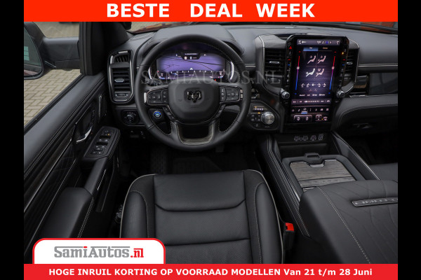 Dodge Ram 1500 Limited Night H.O 540HP 706Nm | Massage + Full Option | De Meest Luxe en Volle Pick-Up in zijn Klasse | Comfortabele Dubbele Cabine met Royale 5 Zitplaatsen | BPM vrij | Nu Leverbaar uit Voorraad | Voorraad Nr 2302 - 7425