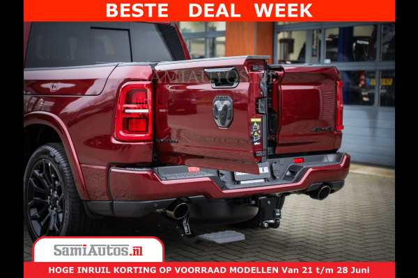 Dodge Ram 1500 Limited Night H.O 540HP 706Nm | Massage + Full Option | De Meest Luxe en Volle Pick-Up in zijn Klasse | Comfortabele Dubbele Cabine met Royale 5 Zitplaatsen | BPM vrij | Nu Leverbaar uit Voorraad | Voorraad Nr 2302 - 7425
