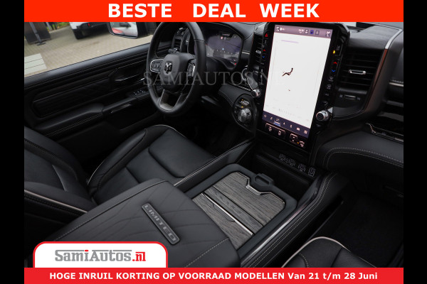 Dodge Ram 1500 Limited Night H.O 540HP 706Nm | Massage + Full Option | De Meest Luxe en Volle Pick-Up in zijn Klasse | Comfortabele Dubbele Cabine met Royale 5 Zitplaatsen | BPM vrij | Nu Leverbaar uit Voorraad | Voorraad Nr 2302 - 7425