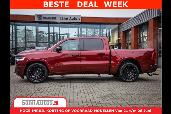 Dodge Ram 1500 Limited Night H.O 540HP 706Nm | Massage + Full Option | De Meest Luxe en Volle Pick-Up in zijn Klasse | Comfortabele Dubbele Cabine met Royale 5 Zitplaatsen | BPM vrij | Nu Leverbaar uit Voorraad | Voorraad Nr 2302 - 7425