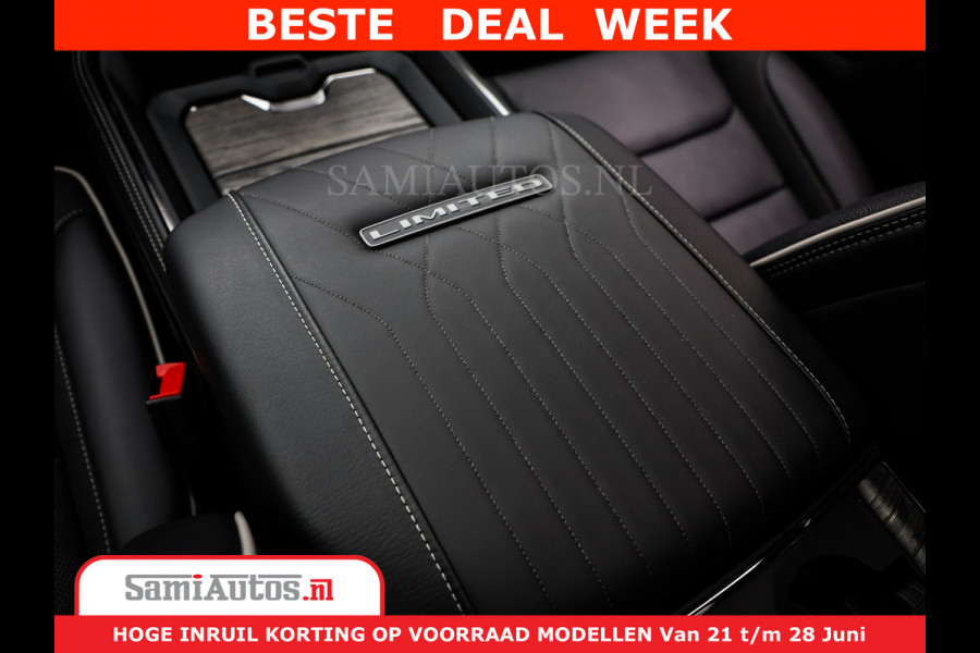 Dodge Ram 1500 Limited Night H.O 540HP 706Nm | Massage + Full Option | De Meest Luxe en Volle Pick-Up in zijn Klasse | Comfortabele Dubbele Cabine met Royale 5 Zitplaatsen | BPM vrij | Nu Leverbaar uit Voorraad | Voorraad Nr 2302 - 7425