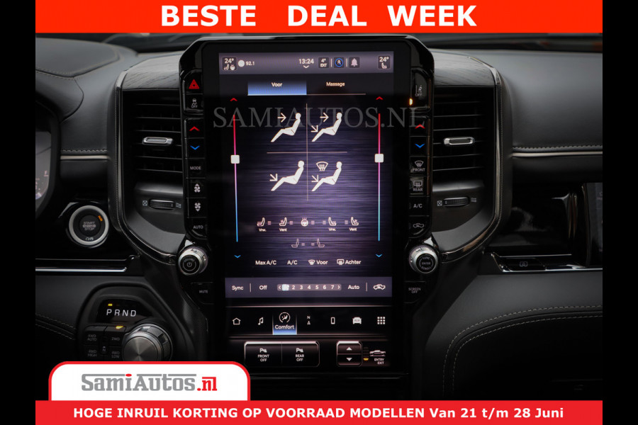 Dodge Ram 1500 Limited Night H.O 540HP 706Nm | Massage + Full Option | De Meest Luxe en Volle Pick-Up in zijn Klasse | Comfortabele Dubbele Cabine met Royale 5 Zitplaatsen | BPM vrij | Nu Leverbaar uit Voorraad | Voorraad Nr 2302 - 7425