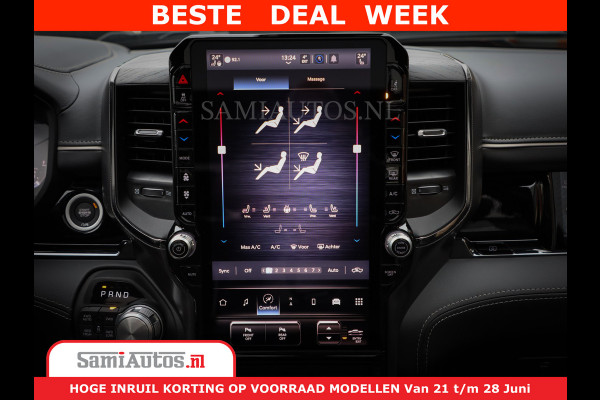 Dodge Ram 1500 Limited Night H.O 540HP 706Nm | Massage + Full Option | De Meest Luxe en Volle Pick-Up in zijn Klasse | Comfortabele Dubbele Cabine met Royale 5 Zitplaatsen | BPM vrij | Nu Leverbaar uit Voorraad | Voorraad Nr 2302 - 7425