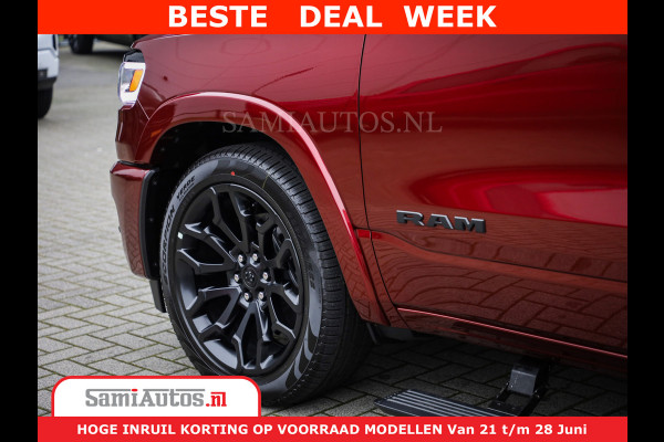 Dodge Ram 1500 Limited Night H.O 540HP 706Nm | Massage + Full Option | De Meest Luxe en Volle Pick-Up in zijn Klasse | Comfortabele Dubbele Cabine met Royale 5 Zitplaatsen | BPM vrij | Nu Leverbaar uit Voorraad | Voorraad Nr 2302 - 7425