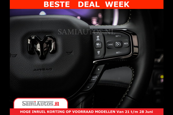 Dodge Ram 1500 Limited Night H.O 540HP 706Nm | Massage + Full Option | De Meest Luxe en Volle Pick-Up in zijn Klasse | Comfortabele Dubbele Cabine met Royale 5 Zitplaatsen | BPM vrij | Nu Leverbaar uit Voorraad | Voorraad Nr 2302 - 7425