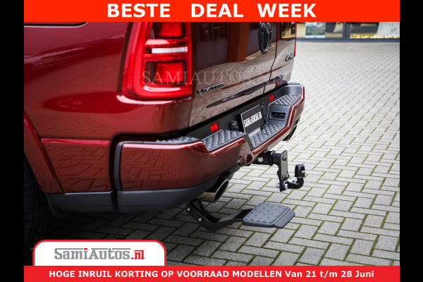 Dodge Ram 1500 Limited Night H.O 540HP 706Nm | Massage + Full Option | De Meest Luxe en Volle Pick-Up in zijn Klasse | Comfortabele Dubbele Cabine met Royale 5 Zitplaatsen | BPM vrij | Nu Leverbaar uit Voorraad | Voorraad Nr 2302 - 7425