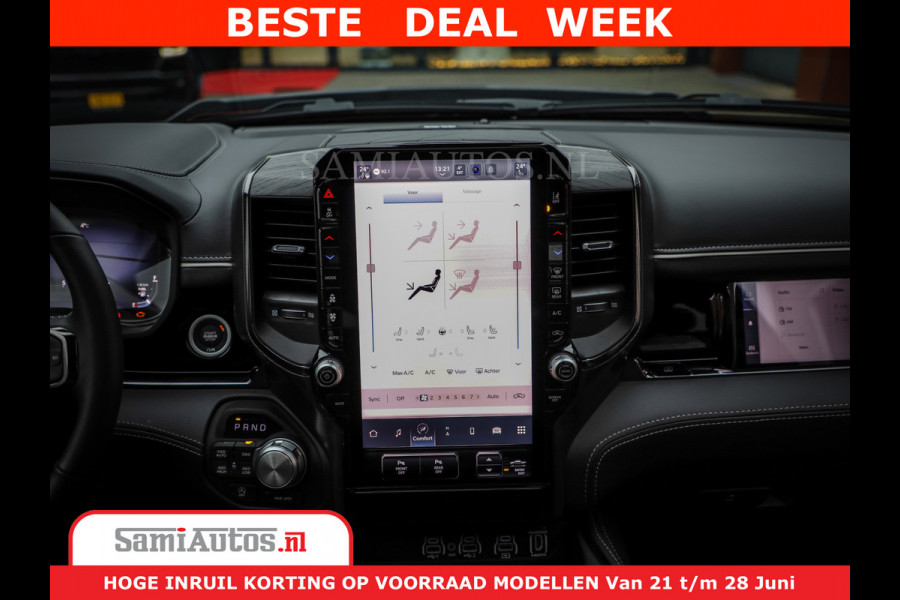 Dodge Ram 1500 Limited Night H.O 540HP 706Nm | Massage + Full Option | De Meest Luxe en Volle Pick-Up in zijn Klasse | Comfortabele Dubbele Cabine met Royale 5 Zitplaatsen | BPM vrij | Nu Leverbaar uit Voorraad | Voorraad Nr 2302 - 7425