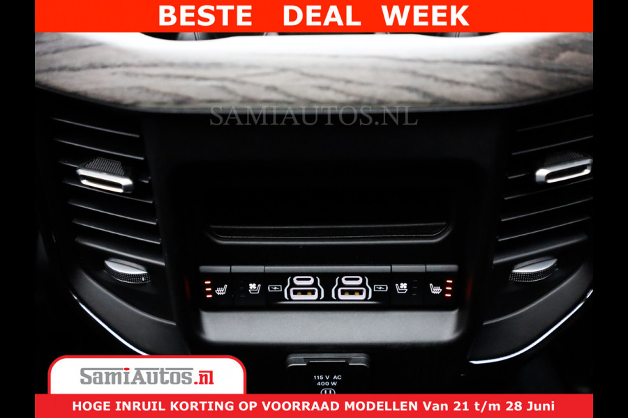 Dodge Ram 1500 Limited Night H.O 540HP 706Nm | Massage + Full Option | De Meest Luxe en Volle Pick-Up in zijn Klasse | Comfortabele Dubbele Cabine met Royale 5 Zitplaatsen | BPM vrij | Nu Leverbaar uit Voorraad | Voorraad Nr 2302 - 7425