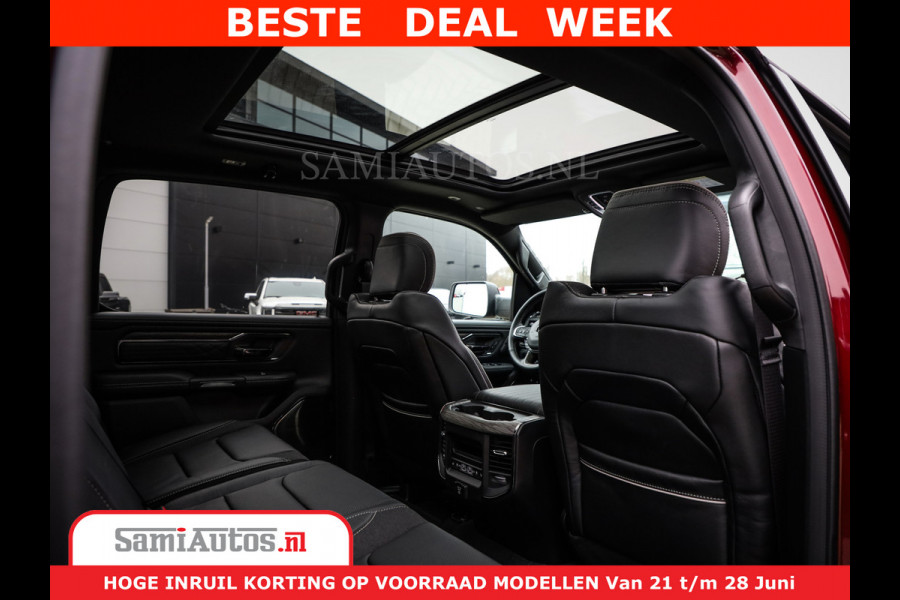 Dodge Ram 1500 Limited Night H.O 540HP 706Nm | Massage + Full Option | De Meest Luxe en Volle Pick-Up in zijn Klasse | Comfortabele Dubbele Cabine met Royale 5 Zitplaatsen | BPM vrij | Nu Leverbaar uit Voorraad | Voorraad Nr 2302 - 7425