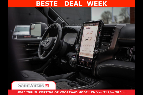 Dodge Ram 1500 Limited Night H.O 540HP 706Nm | Massage + Full Option | De Meest Luxe en Volle Pick-Up in zijn Klasse | Comfortabele Dubbele Cabine met Royale 5 Zitplaatsen | BPM vrij | Nu Leverbaar uit Voorraad | Voorraad Nr 2302 - 7425