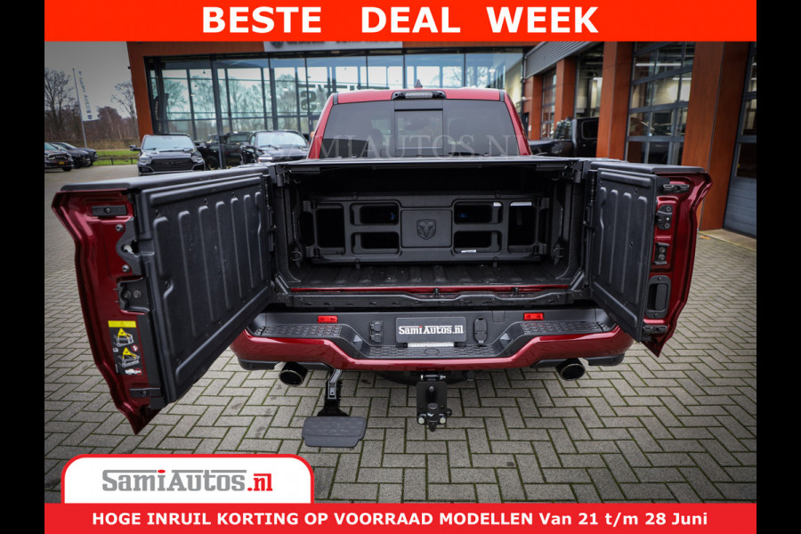 Dodge Ram 1500 Limited Night H.O 540HP 706Nm | Massage + Full Option | De Meest Luxe en Volle Pick-Up in zijn Klasse | Comfortabele Dubbele Cabine met Royale 5 Zitplaatsen | BPM vrij | Nu Leverbaar uit Voorraad | Voorraad Nr 2302 - 7425