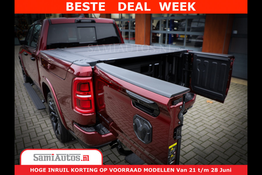 Dodge Ram 1500 Limited Night H.O 540HP 706Nm | Massage + Full Option | De Meest Luxe en Volle Pick-Up in zijn Klasse | Comfortabele Dubbele Cabine met Royale 5 Zitplaatsen | BPM vrij | Nu Leverbaar uit Voorraad | Voorraad Nr 2302 - 7425