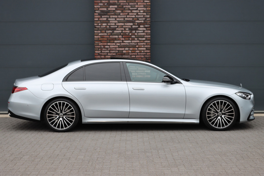 Mercedes-Benz S-Klasse 580 e 4MATIC Lang AMG Line | Airmatic | Chauffeurspakket | Achterasbesturing | Augmented HUD | Distronic+ | Burmester | Exclusief Nappa Leder | 3D-Display | Vlakkenverwarming |