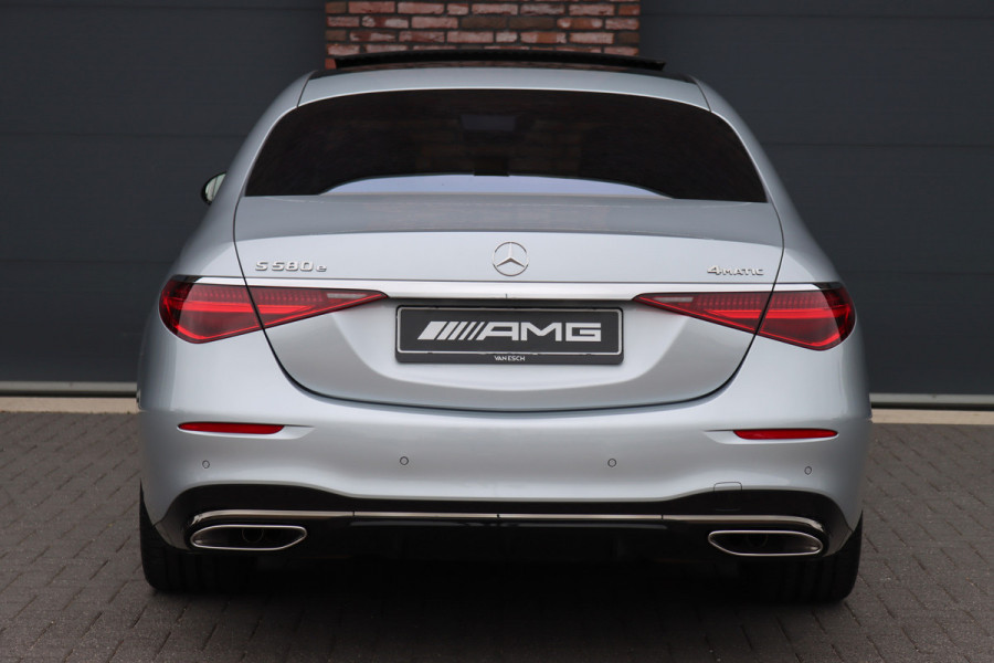 Mercedes-Benz S-Klasse 580 e 4MATIC Lang AMG Line | Airmatic | Chauffeurspakket | Achterasbesturing | Augmented HUD | Distronic+ | Burmester | Exclusief Nappa Leder | 3D-Display | Vlakkenverwarming |
