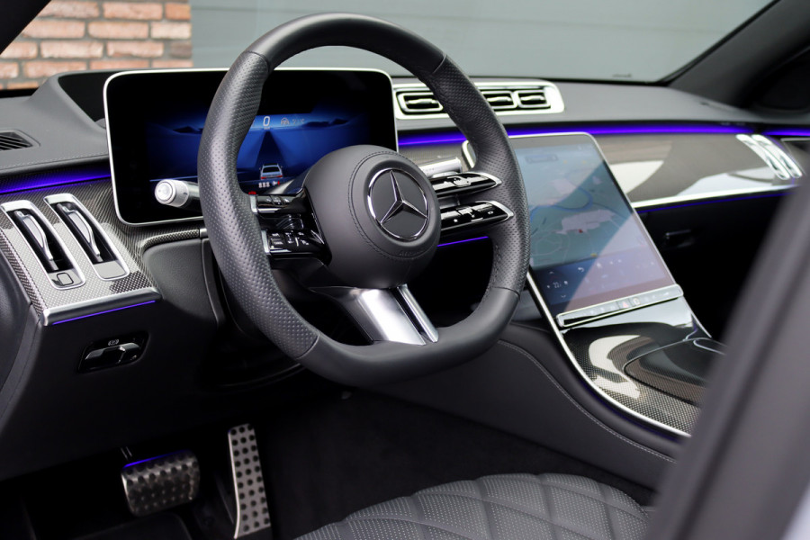 Mercedes-Benz S-Klasse 580 e 4MATIC Lang AMG Line | Airmatic | Chauffeurspakket | Achterasbesturing | Augmented HUD | Distronic+ | Burmester | Exclusief Nappa Leder | 3D-Display | Vlakkenverwarming |