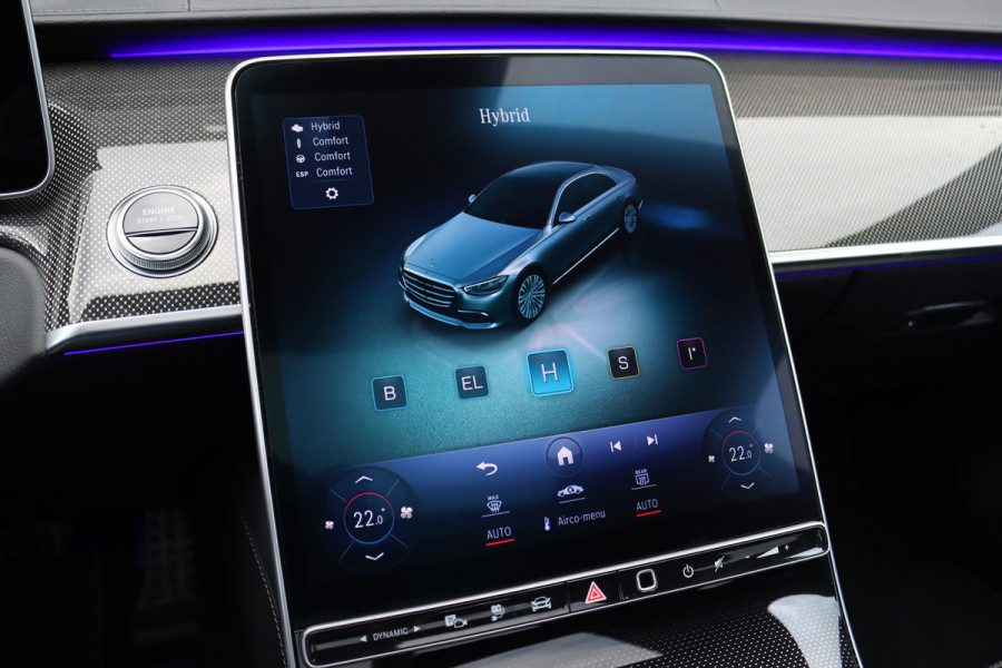 Mercedes-Benz S-Klasse 580 e 4MATIC Lang AMG Line | Airmatic | Chauffeurspakket | Achterasbesturing | Augmented HUD | Distronic+ | Burmester | Exclusief Nappa Leder | 3D-Display | Vlakkenverwarming |