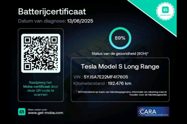 Tesla Model S Long Range Dual Motor 89% SOH FSD Autopilot