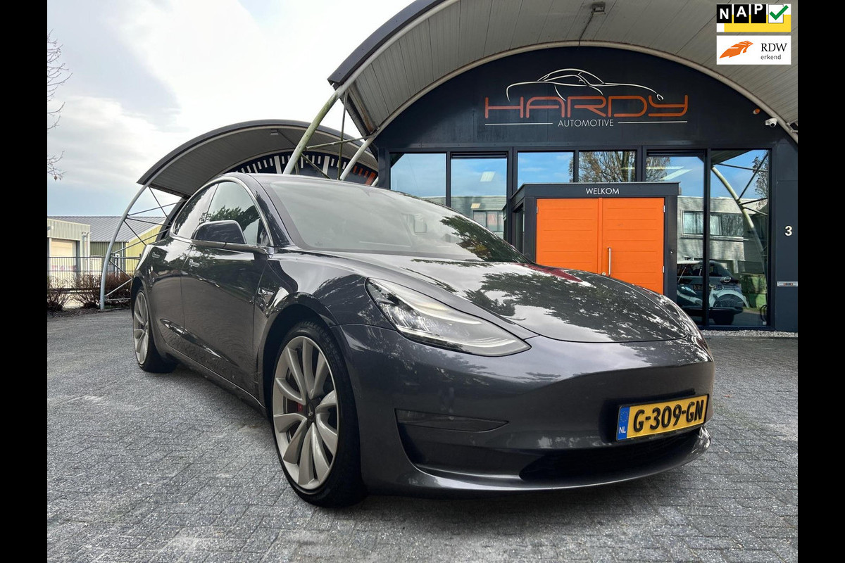 Tesla Model 3 Performance AWD 85% SOH 1e EIG BTW Auto Rijklaarprijs!