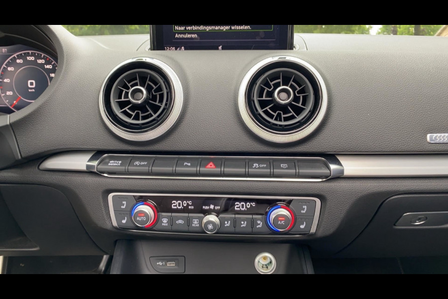 Audi A3 Cabriolet 35 TFSI CoD Advance Sport / Trekhaak / Virtual Cockpit / Windscherm / B&O / Leder&Alcantara / 18'' / Keyless / Nekverwarming / Navigatie / Hill Hold / Cruise Control