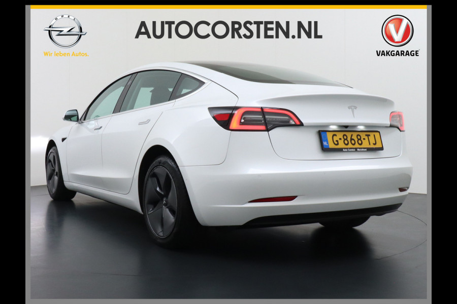 Tesla Model 3 RWD SR+ 60kWh 325PK FSD 3-Computer 18" AutoPilot Leder PanoDak Adaptive-Cruise Lmv Camera's Elektr.-Stuur+Stoelen+Spiegels+Geheu Navi LED Comfortstoelen ACC DAB Voorverwarmen interieur via App Keyless via Telefoonsleutel One-Pedal-Drive Origineel Nederlandse auto tot 11kw laden thuis! 1.584kg licht!
