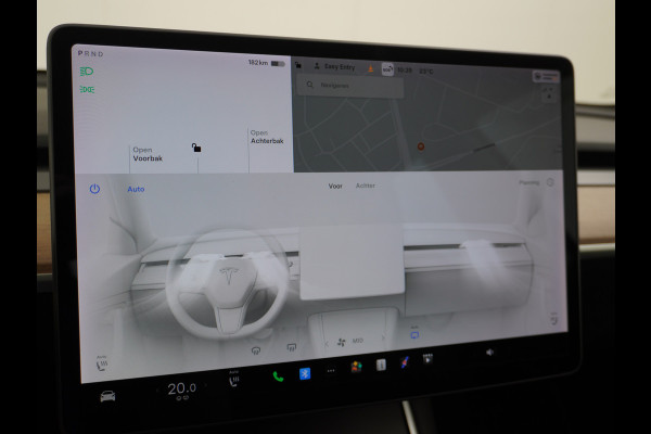 Tesla Model 3 RWD SR+ 60kWh 325PK FSD 3-Computer 18" AutoPilot Leder PanoDak Adaptive-Cruise Lmv Camera's Elektr.-Stuur+Stoelen+Spiegels+Geheu Navi LED Comfortstoelen ACC DAB Voorverwarmen interieur via App Keyless via Telefoonsleutel One-Pedal-Drive Origineel Nederlandse auto tot 11kw laden thuis! 1.584kg licht!