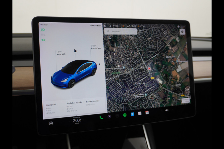 Tesla Model 3 Long Range AWD 75kWh 463PK FSD-3 Computer Premium Audio 4wd AutoPilot Panoramadak Camera's Leer Adaptive-Cruise-Control+Stop&Go  Stoel en achterbank verwarming Electr.Stoelen+Memory+Easy-Entry WiFi 1e Eigenaar Org. Nederlandse Auto Garantie op Accu/Motor tot 18-09-2027/192.000km