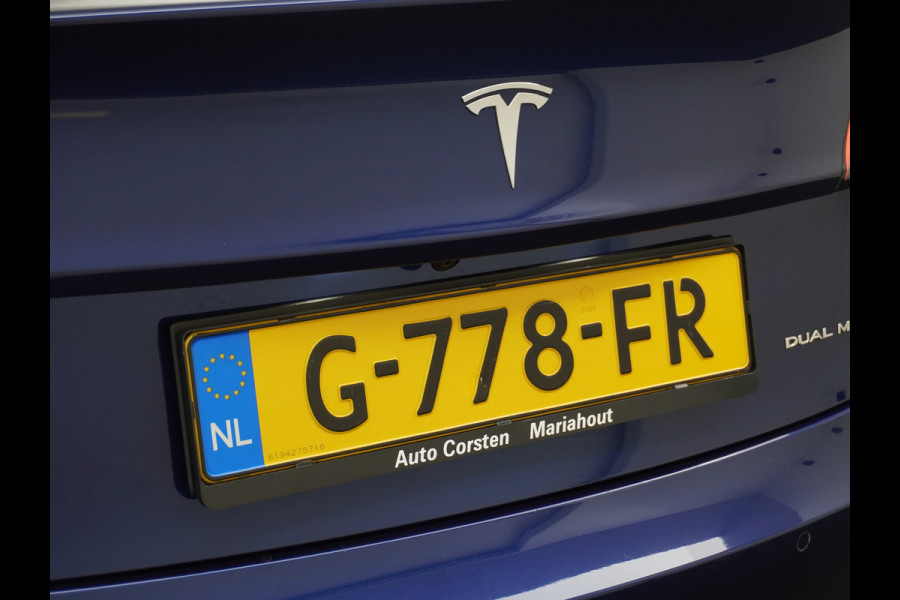 Tesla Model 3 Long Range AWD 75kWh 463PK FSD-3 Computer Premium Audio 4wd AutoPilot Panoramadak Camera's Leer Adaptive-Cruise-Control+Stop&Go  Stoel en achterbank verwarming Electr.Stoelen+Memory+Easy-Entry WiFi 1e Eigenaar Org. Nederlandse Auto Garantie op Accu/Motor tot 18-09-2027/192.000km
