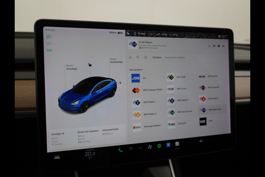 Tesla Model 3 Long Range AWD 75kWh 463PK FSD-3 Computer Premium Audio 4wd AutoPilot Panoramadak Camera's Leer Adaptive-Cruise-Control+Stop&Go  Stoel en achterbank verwarming Electr.Stoelen+Memory+Easy-Entry WiFi 1e Eigenaar Org. Nederlandse Auto Garantie op Accu/Motor tot 18-09-2027/192.000km