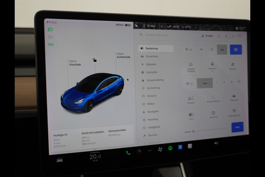 Tesla Model 3 Long Range AWD 75kWh 463PK FSD-3 Computer Premium Audio 4wd AutoPilot Panoramadak Camera's Leer Adaptive-Cruise-Control+Stop&Go  Stoel en achterbank verwarming Electr.Stoelen+Memory+Easy-Entry WiFi 1e Eigenaar Org. Nederlandse Auto Garantie op Accu/Motor tot 18-09-2027/192.000km