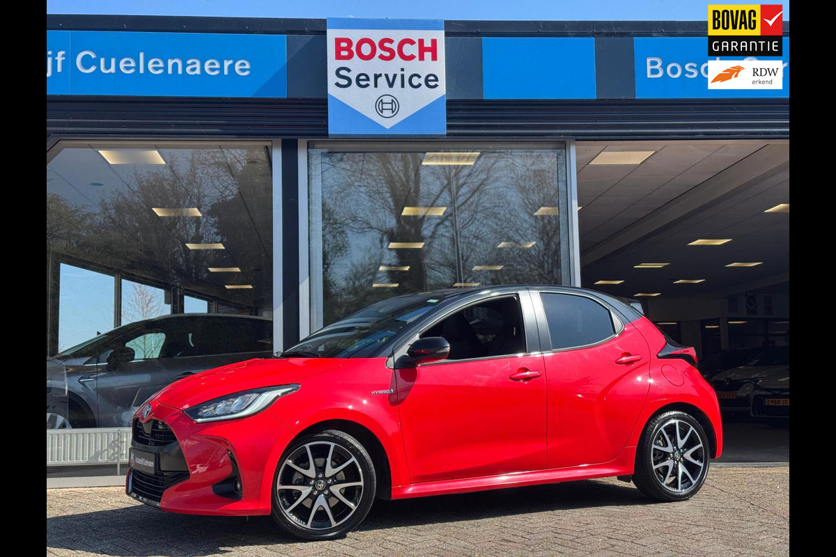 Toyota Yaris 1.5 Hybrid Launch Edition JBL Sound / Head Up / Stoel & Stuurwiel verw. / Navi / Clima / LM velgen Toyota Yaris 1.5 Hybrid Launch Edition JBL Sound / Head Up / Stoel & Stuurwiel verw. / Navi / Clima / LM velgen