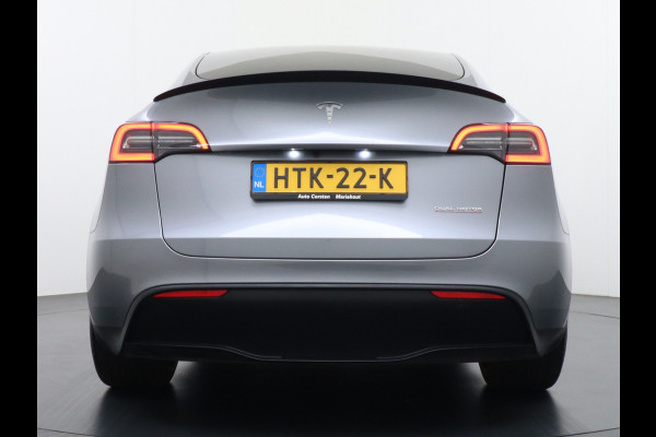 Tesla Model Y Performance 534pk 0-100 3,8 sec. AWD 78,1kWh Warmte-pomp 21"-lm FSD-Comp.3 AutoPilot Carbon-Spoiler Elekr.Achterklep AMD-Ryzen-i 3xCamera Navi LED ACC DAB Voorverwarmen interieur en Keyless via App One-Pedal-Drive Rode Remklauwen Garantie op Accu 13-04-2031 maz. 192.000km max. 250Kw laadvermogen !