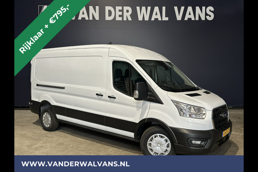 Ford Transit 2.0TDCI 131pk L3H2 Euro6 RIJKLAAR Airco | Camera | Navigatie | Apple Carplay | Android Auto Cruisecontrol, Elektrisch verstelbare bestuurdersstoel, Stoelverwarming, Verwarmde voorruit, Parkeersensoren, Bijrijdersbank, 2500kg trekvermogen