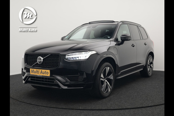 Volvo XC90 T8 Recharge AWD R-Design Plug In Hybrid 394pk 7 Persoons Dealer O.H. INCL BTW Long Range PHEV | Panodak | Alcantara Sportstoelen Memory | Trekhaak af Fabriek | Adaptive Cruise | Harman Kardon | Pilot Assist | L.M. 20" |