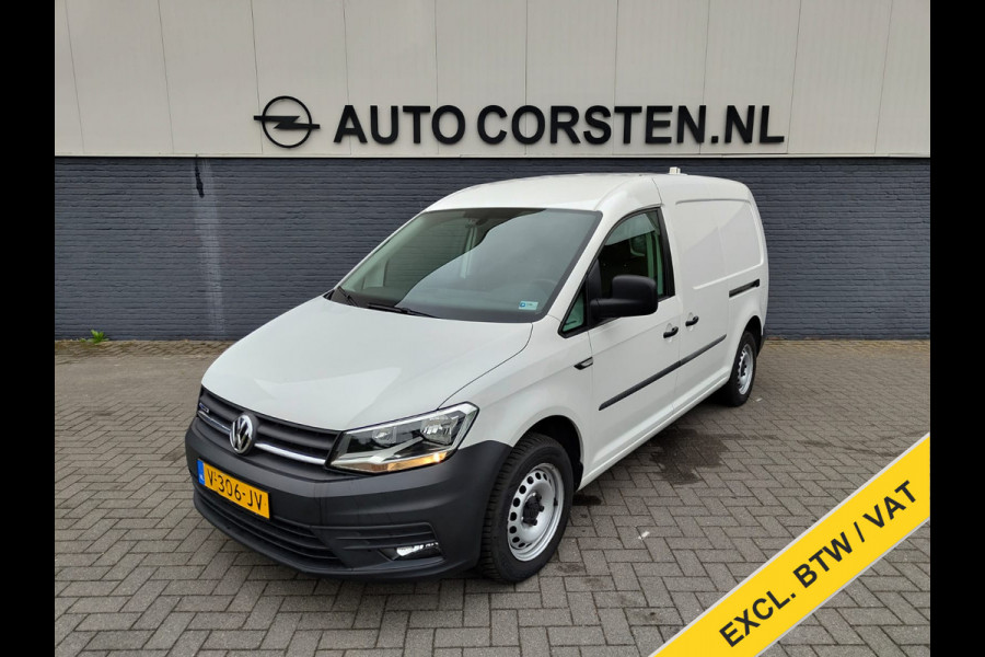 Volkswagen Caddy Maxi AUT-6 1.4 TGI CNG EcoFuel Apple Carplay Android Auto Navi Airco Verwarmbare voorruit Cruise Controle Pdc Comfortline 2X Schuifdeur Betonplex Vloer Wandbetimmering Regen-Lichtsensor Executive Plus Pakket Bluetooth Compressed Natural Gas Brandstof Euro 6 Zeer compleet, € 40.000 nieuw! !