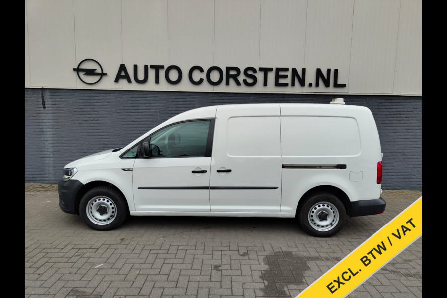 Volkswagen Caddy Maxi AUT-6 1.4 TGI CNG EcoFuel Apple Carplay Android Auto Navi Airco Verwarmbare voorruit Cruise Controle Pdc Comfortline 2X Schuifdeur Betonplex Vloer Wandbetimmering Regen-Lichtsensor Executive Plus Pakket Bluetooth Compressed Natural Gas Brandstof Euro 6 Zeer compleet, € 40.000 nieuw! !