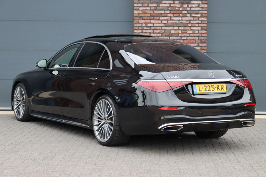 Mercedes-Benz S-Klasse 500 4MATIC AMG Line Aut9 | Achterasbesturing | Distronic+ | Airmatic | Entertainment Achter | Massage | HUD | Burmester | Vlakkenverwarming | Stoelventilatie | Digital Light |