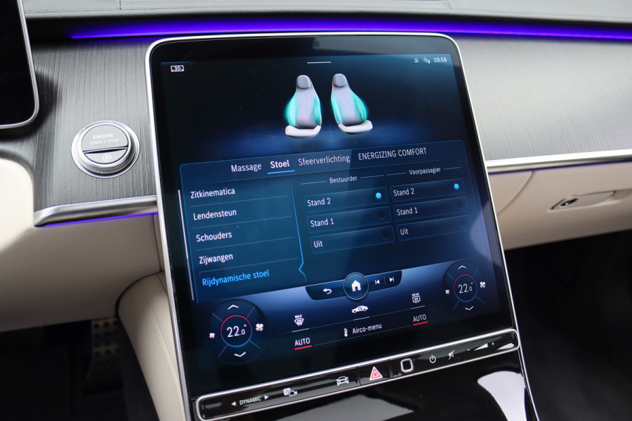 Mercedes-Benz S-Klasse 500 4MATIC AMG Line Aut9 | Achterasbesturing | Distronic+ | Airmatic | Entertainment Achter | Massage | HUD | Burmester | Vlakkenverwarming | Stoelventilatie | Digital Light |