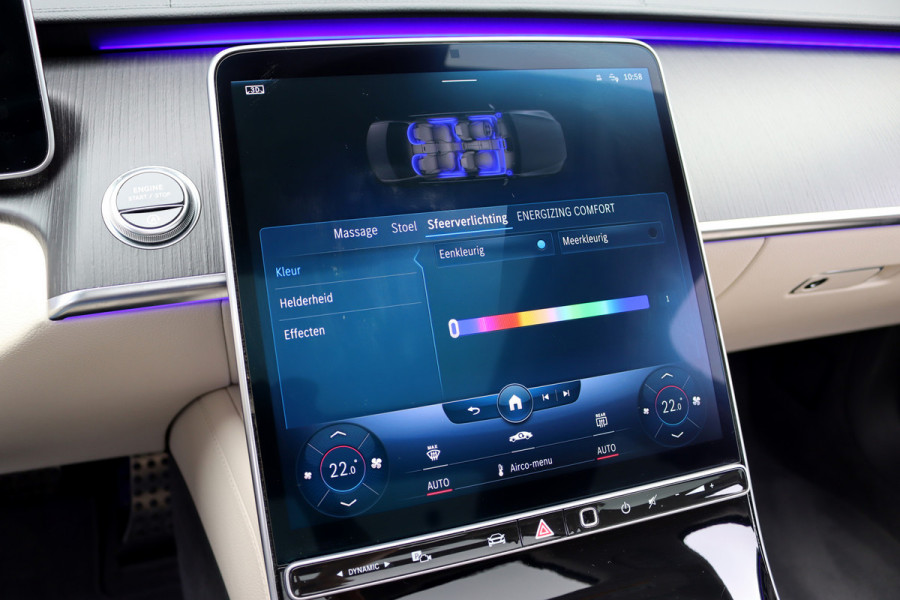 Mercedes-Benz S-Klasse 500 4MATIC AMG Line Aut9 | Achterasbesturing | Distronic+ | Airmatic | Entertainment Achter | Massage | HUD | Burmester | Vlakkenverwarming | Stoelventilatie | Digital Light |