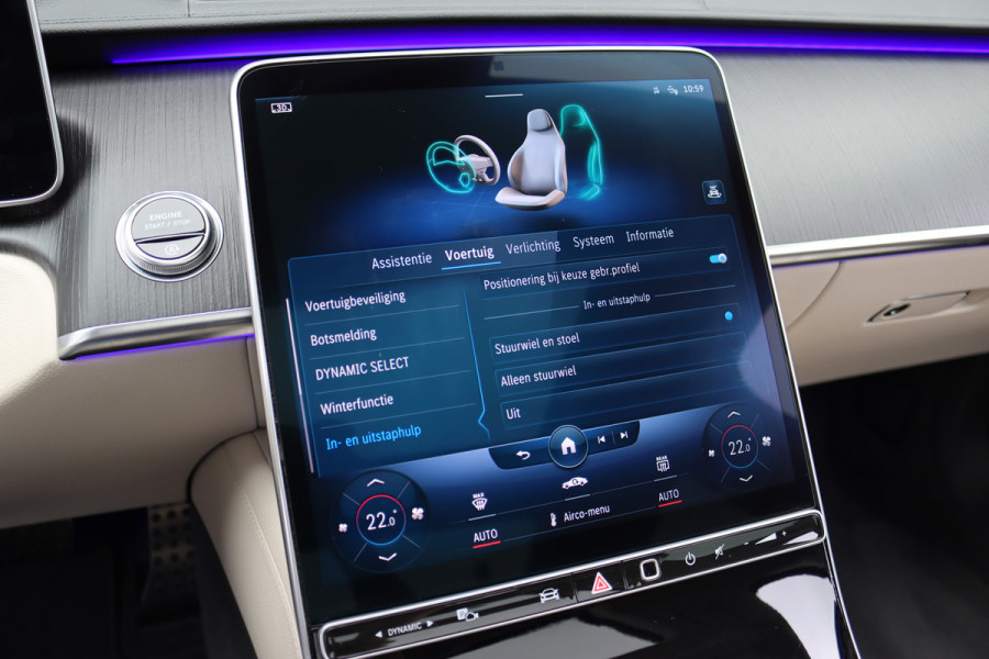 Mercedes-Benz S-Klasse 500 4MATIC AMG Line Aut9 | Achterasbesturing | Distronic+ | Airmatic | Entertainment Achter | Massage | HUD | Burmester | Vlakkenverwarming | Stoelventilatie | Digital Light |