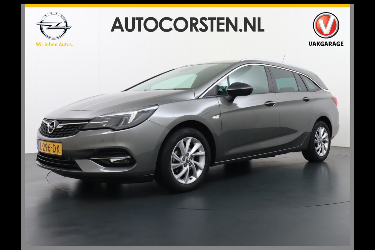 Opel Astra Sports Tourer T 111pk Navi Apple/Android Elek.klep Keyless Lane-dep. CruiseControl Pdc-a+v Ecc Licht-/Zichtpakket Bluetooth Isofix 4xElek.Ramen Mistlampen Usb 16''LM Dealer Onderhouden 1.2 Turbo Business Elegance