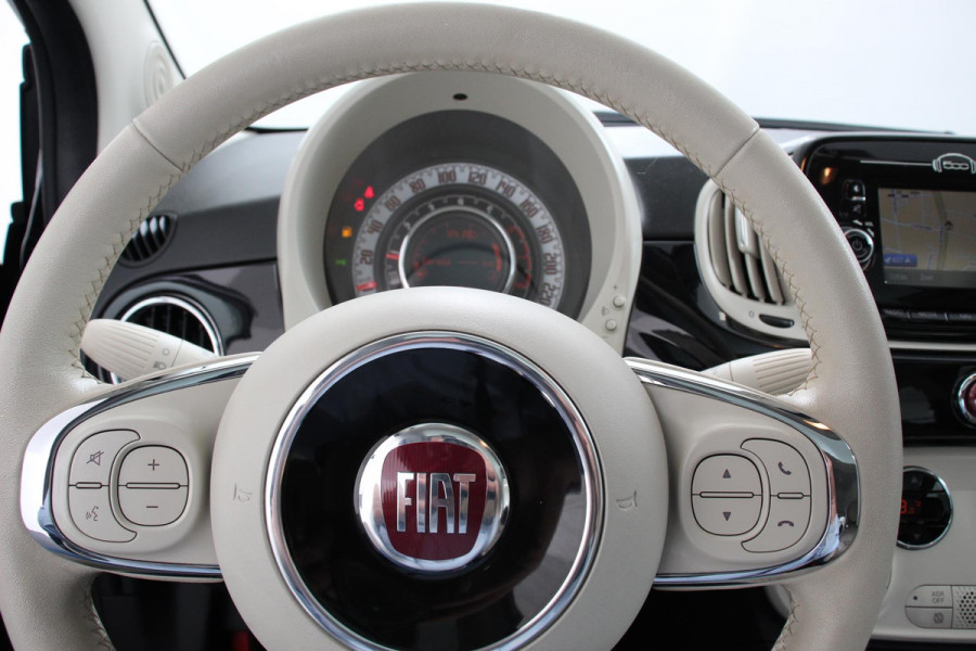 Fiat 500 1.2 Lounge | Navigatie | Lederen Interieur | Climate Control | Panoramadak | Parkeer sensoren