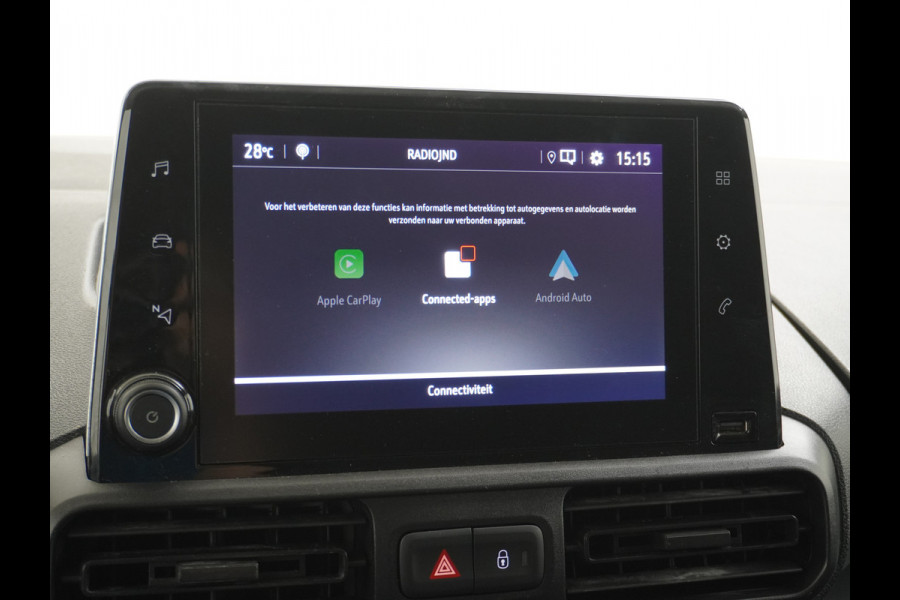 Opel Combo 1.5D L1H1 Navi Apple/Android Airco Pdc SchuifdeurRechts CruiseControl Elek.Ramen Dab Bluetooth Mistlampen Regensensor Aut.Verlichting Volledig Betimmerde Laadbak Edition