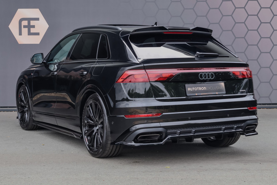 Audi Q8 60 TFSI e quattro Pro Line S Competition 490pk ACHTERAS BESTURING| STOELVERWARMING & VERKOELING | MASSAGE | ADAPTIVE | TREKHAAK | SFEERVERLICHTING | RED STITCHING |
