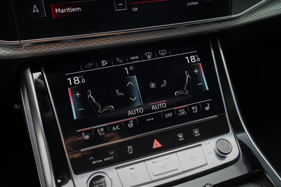 Audi Q8 60 TFSI e quattro Pro Line S Competition 490pk ACHTERAS BESTURING| STOELVERWARMING & VERKOELING | MASSAGE | ADAPTIVE | TREKHAAK | SFEERVERLICHTING | RED STITCHING |
