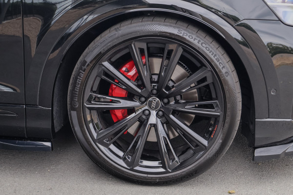 Audi Q8 60 TFSI e quattro Pro Line S Competition 490pk ACHTERAS BESTURING| STOELVERWARMING & VERKOELING | MASSAGE | ADAPTIVE | TREKHAAK | SFEERVERLICHTING | RED STITCHING |