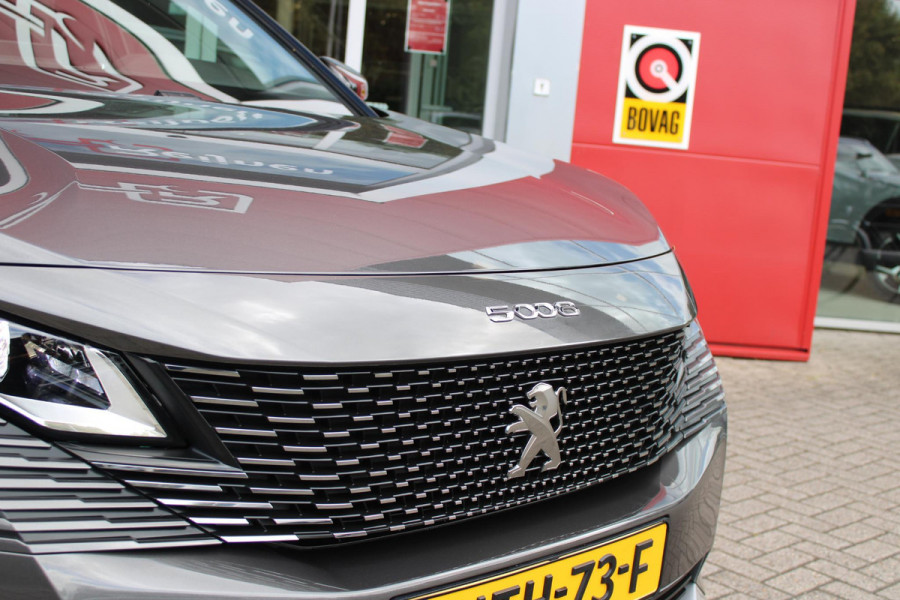 Peugeot 5008 1.2 130PK AUTOMAAT GT | NAVIGATIE | APPLE CARPLAY/ANDROID AUTO | ADAPTIVE CRUISE CONTROL | KEYLESS ENTRY/START | FULL LED KOPLAMPEN | 18" LICHTMETALEN VELGEN | CLIMATE CONTROL | 7-PERSOONS! | STOEL VERWARMING | DODEHOEK DETECTIE |